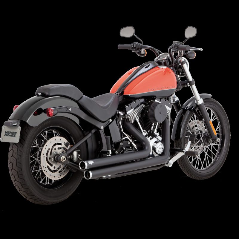 Vance & Hines HD Softail 18-22 Bigshts Staggered Black PCX Full System Exhaust