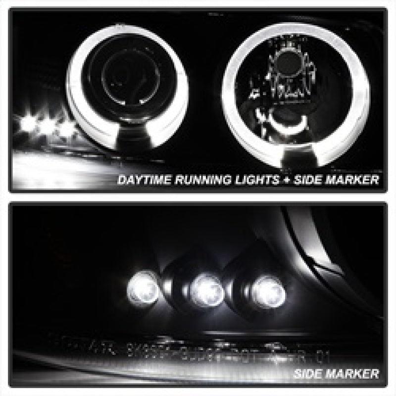 Spyder GMC Sierra 1500/2500 99-06 Projector Headlights LED Halo LED Blk Smke PRO-YD-CDE00-HL-BSM