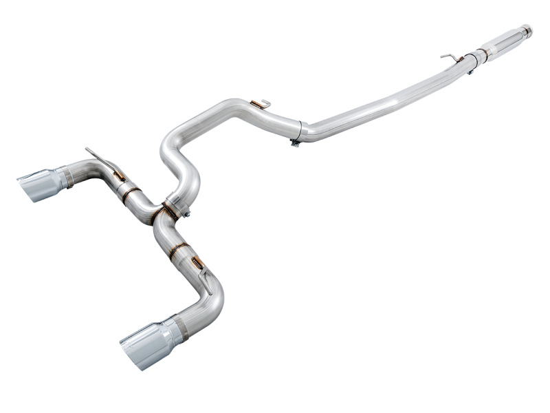 AWE Tuning Track Edition Cat-back Exhaust - Chrome Silver Tips for Ford Focus RS 3020-32030