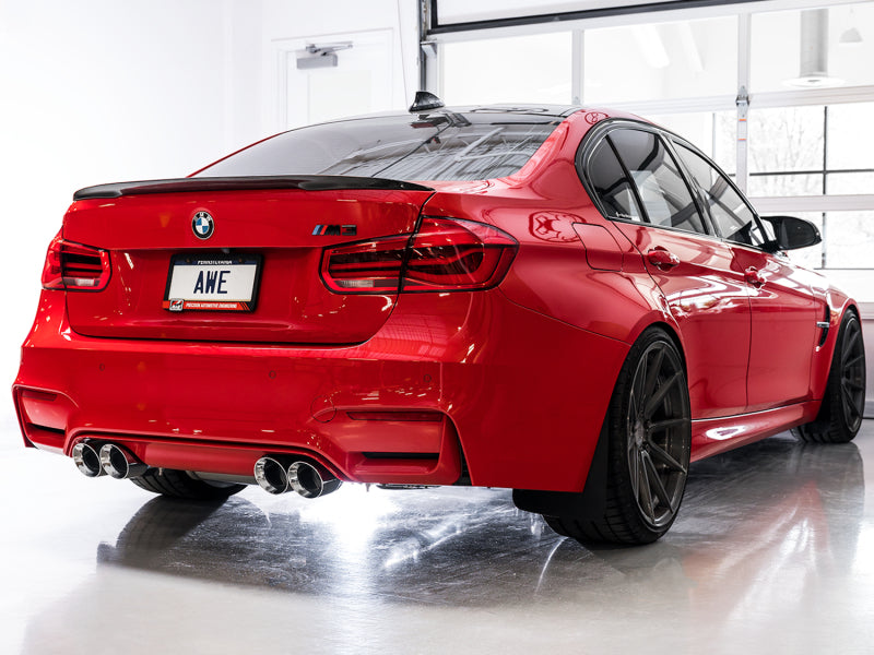 AWE Tuning SwitchPath Catback Exhaust - Diamond Black Tips for BMW F8X M3/M4 3025-43074