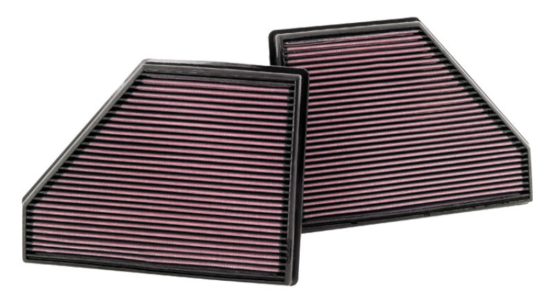 K&N Drop In Air Filter, High-Flow for 08 BMW X5 4.8L-V8 F/I (2 per box) 33-2407