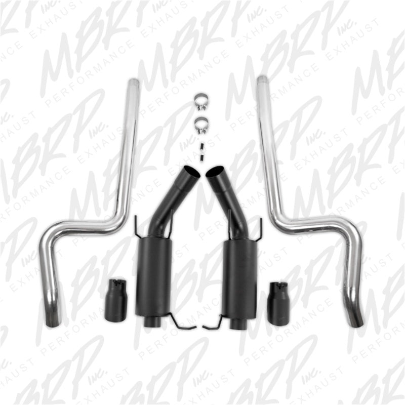 MBRP Exhaust, Dual Split Rear Exit, Street Version, Black for 11-14 Ford Mustang GT 5.0L 7258BLK