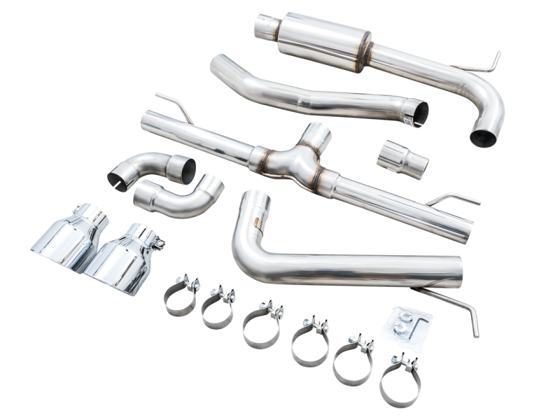 AWE Tuning Track Edition Exhaust - Chrome Silver Tips for 2022 VW GTI MK8 3020-32658