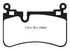 EBC 08-13 Mercedes-Benz C63 AMG (W204) 6.2 Redstuff Rear Brake Pads