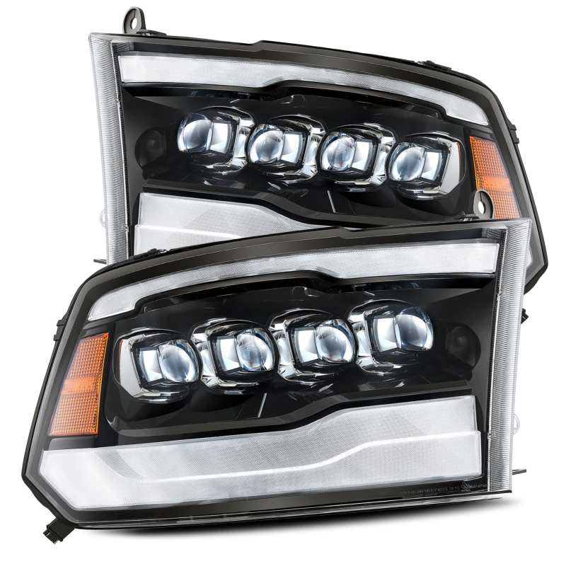 AlphaRex NOVA LED Projector Headlights Plank Style Design Gloss Black 09-18 Dodge Ram 1500HD 880590