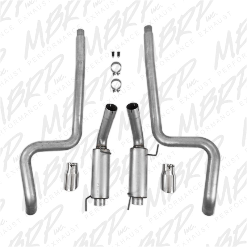 MBRP Dual Split Rear Race AL 3"Cat Back Exhaust For 05-09Ford Mustang GT 4.6L|Shelby GT500 07-10 S7270AL