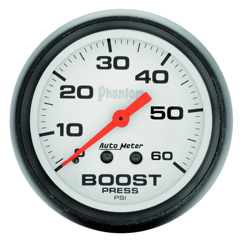 Autometer Phantom 2-1/16" 0-60 PSI Mechanical Boost Gauge - 5705