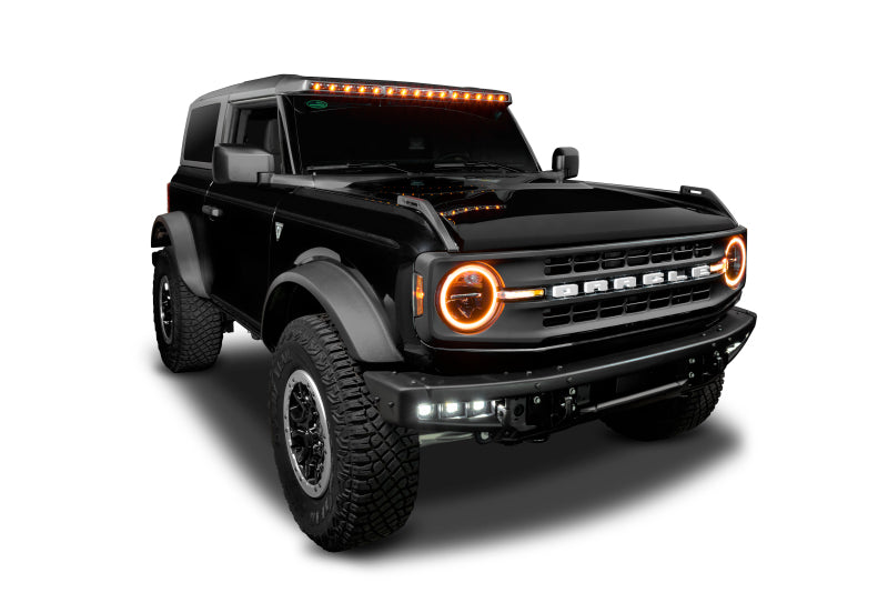 ORACLE Lighting Integrated Windshield Roof Carbonized Grey LED Light Bar System 5888-023-MF