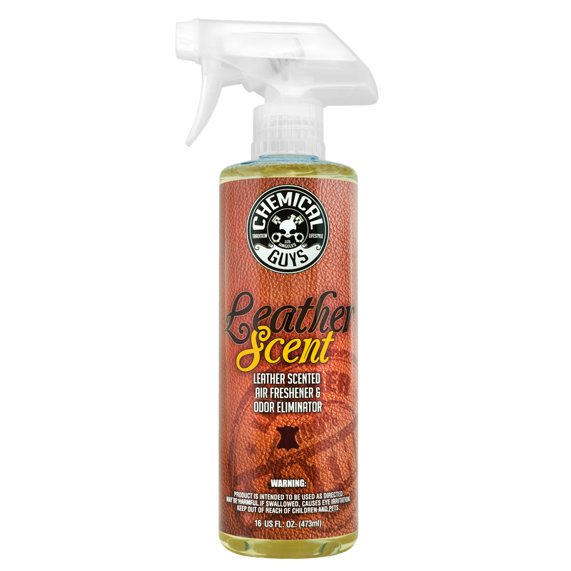 Chemical Guys Leather Scent Air Freshener & Odor Eliminator (Set of 6 x 16Oz. Bottles) AIR_102_16