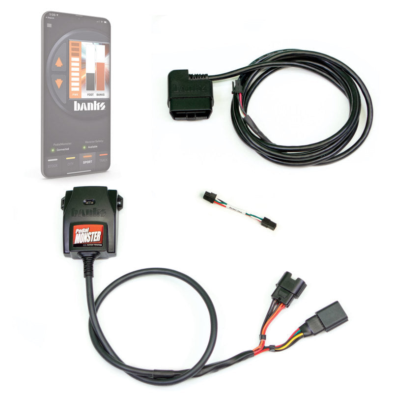 Banks Power adjustable & safe Pedal Monster Kit (Stand-Alone)  Molex MX64  6 Way Use w/Phone 64310