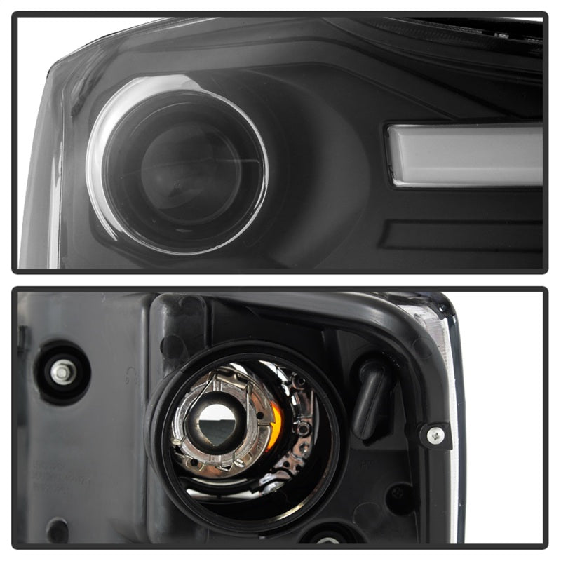 Spyder 04-15 Nissan Titan / 04-07 Nissan Armada V2 Projector Headlights - Black PRO-YD-NTI04-DRL-BK