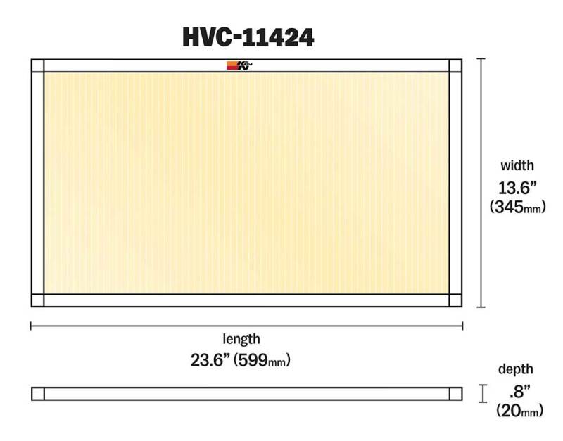 K&N HVAC Home Air Filter, Washable - 14 X 24 X 1, MERV 11 HVC-11424