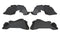 Fishbone Offroad 07-18 Jeep JK Wrangler Front/Rear Inner Fenders -Aluminum - Blk Pwdrcoat (Set Of 4)