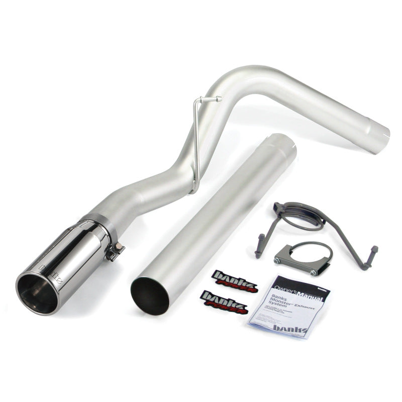 Banks Power Monster Exhaust System Single Exhaust 07-12 Dodge 6.7L SCLB-Mega Cab w/Chrome Tip 49764