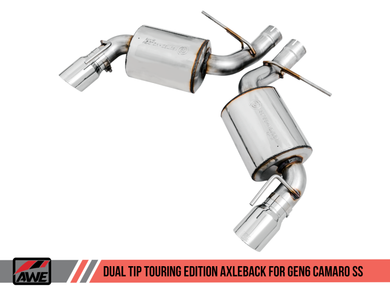 AWE Tuning Touring Edition Axle-back Exhaust w/Dual Outlet Chrome Silver Tips 3015-32103