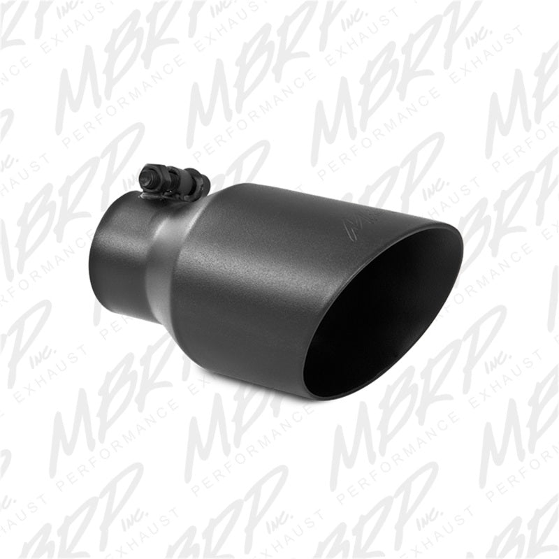 MBRP Universal 4"OD Dual Wall Angled 2.5"Inlet 8" Length Black Exhaust Tip - T5123BLK