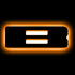 ORACLE Lighting Universal Illuminated Amber LED Letter Badges - Matte Black Surface Finish - B 3141-B-005