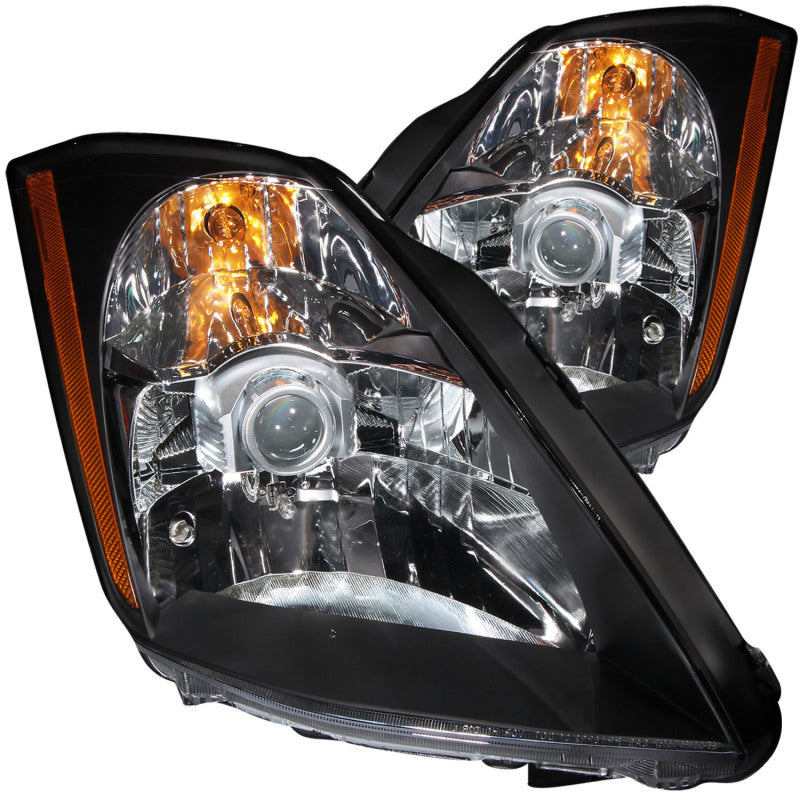 ANZO 2003-2005 Nissan 350Z Crystal Headlights Black