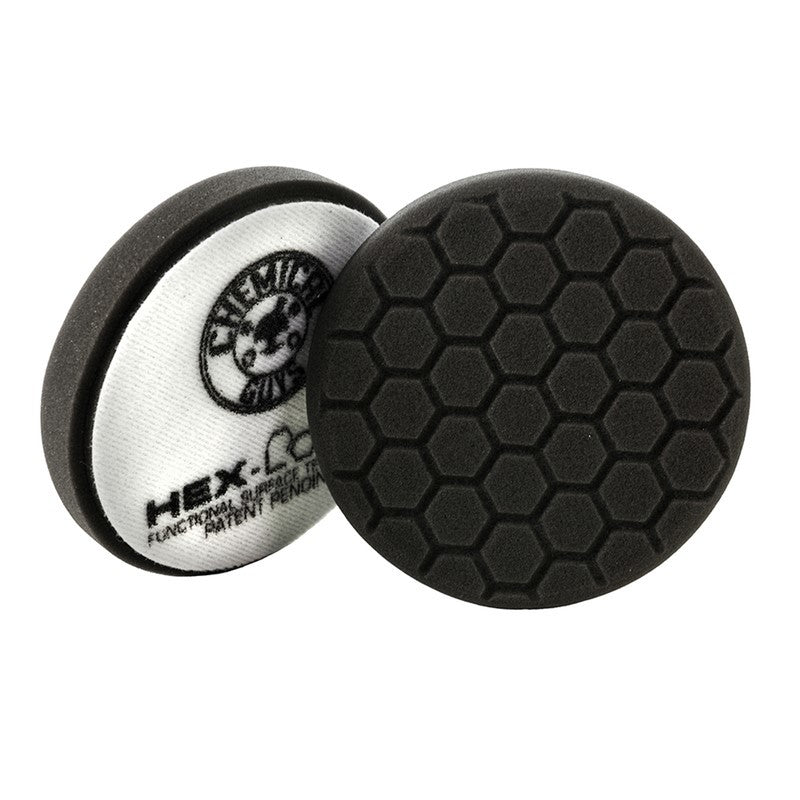 Chemical Guys Hex-Logic Black Self-Centered Finishing Pad - 4in - (Set of 24 Pads) BUFX_106HEX4