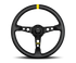 Momo MOD07 Steering Wheel 350 mm - Black Leather/Black Spokes/1 Stripe
