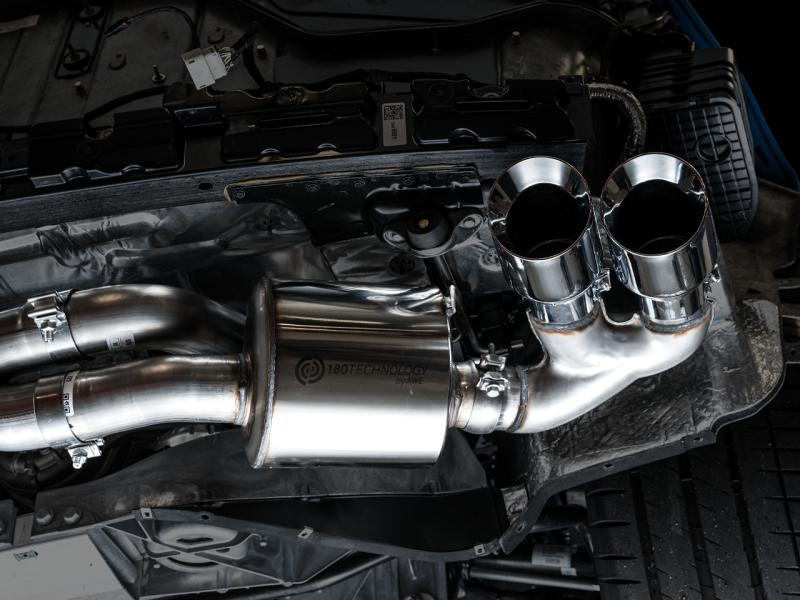 AWE Tuning Touring Edition Exhaust Quad Chrome Silver Tips for Chevrolet Corvette (C8) 3015-42151