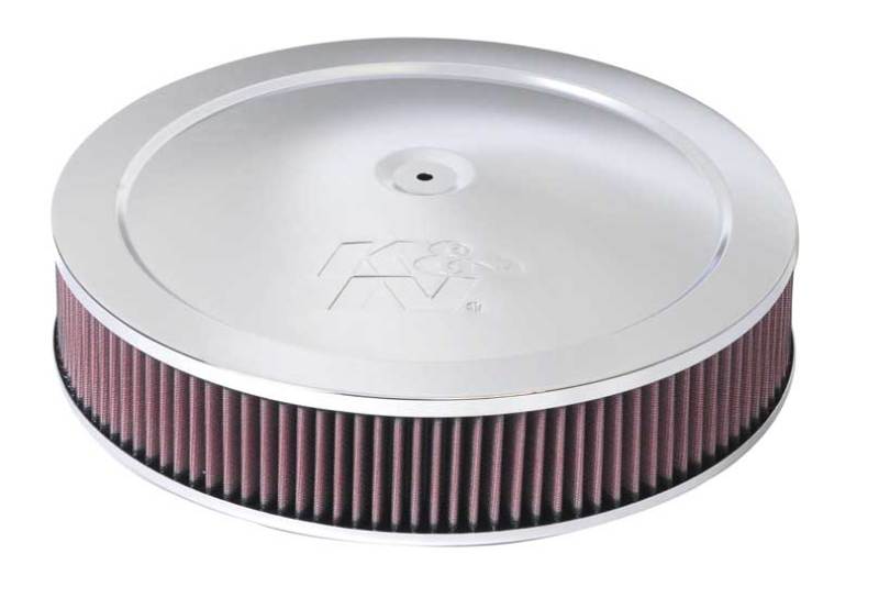 K&N Custom Air Filter Assembly, Round, Red - 5.125"ID x 14" OD x 2.75" H x 1.25" Drop Base 60-1280