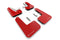 Rally Armor 2022 MK8 Volkswagen Golf GTI/R Red UR Mud Flap w/ White Logo