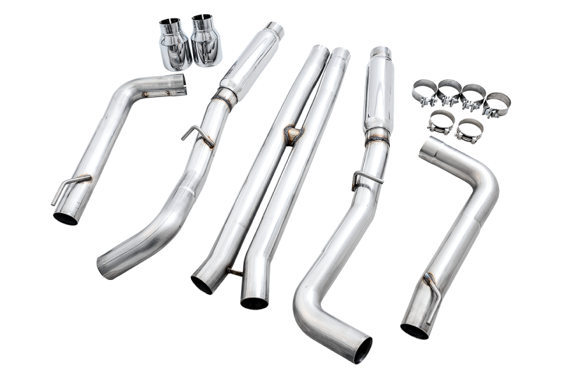 AWE Tuning Track Edition Exhaust Chrome Silver Tips for Dodge Charger 6.4L/6.2L Supercharged 3015-32112