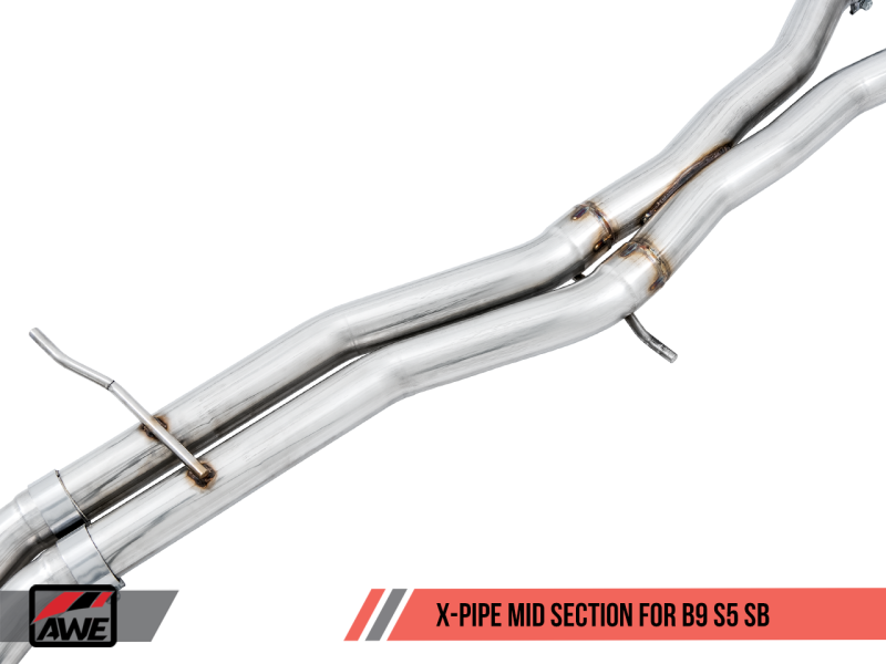 AWE Tuning Non-Resonated SwitchPath Exhaust (Black 102mm Tips) for Audi B9 S5 Sportback 3025-43046