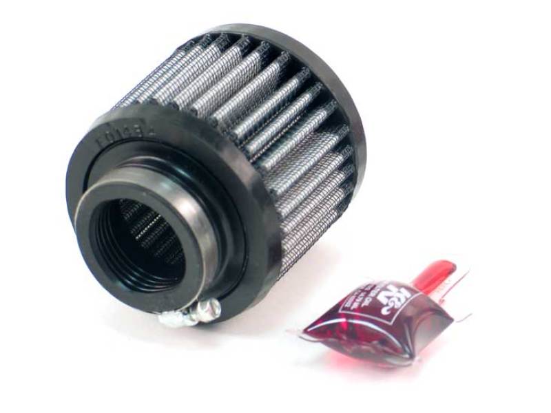 K&N Crankcase Vent/ Breather Air Filter - Rubber Base 1.375in Flange ID x 3in OD x 2.5in H 62-1430