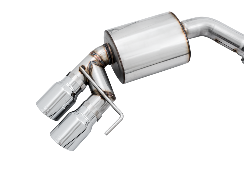 AWE Tuning Touring Edition Cat-back Exhaust - Quad Chrome Silver Tips for Ford Mustang GT 3015-42102