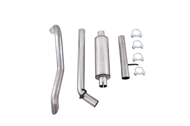 MBRP 2.5"Cat Back Off-Road Tail Pipe Muffler before Axle AL EX For 12-18 Jeep Wrangler/Rubicon S5530AL