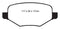 EBC 11-14 Ford Edge 2.0 Turbo Yellowstuff Rear Brake Pads