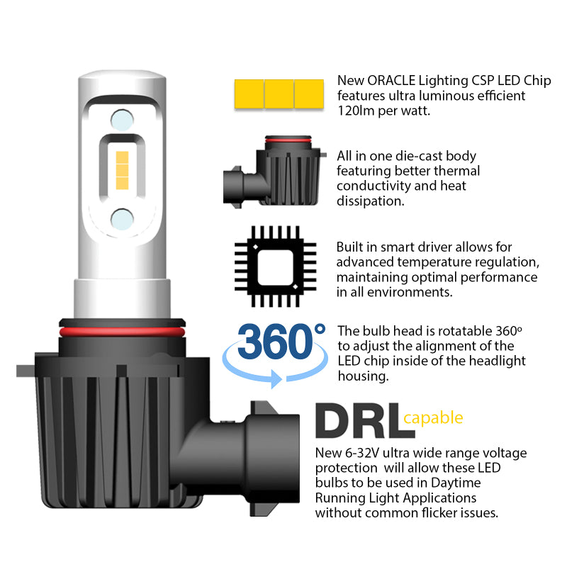 ORACLE Lighting 9005 - VSeries LED Headlight Bulb Conversion Kit - 6000K V5239-001
