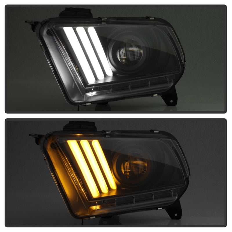 Spyder Ford Mustang 10-13 Projector Headlights - HID Model Only - Black PRO-YD-FM2010V2-HID-BK