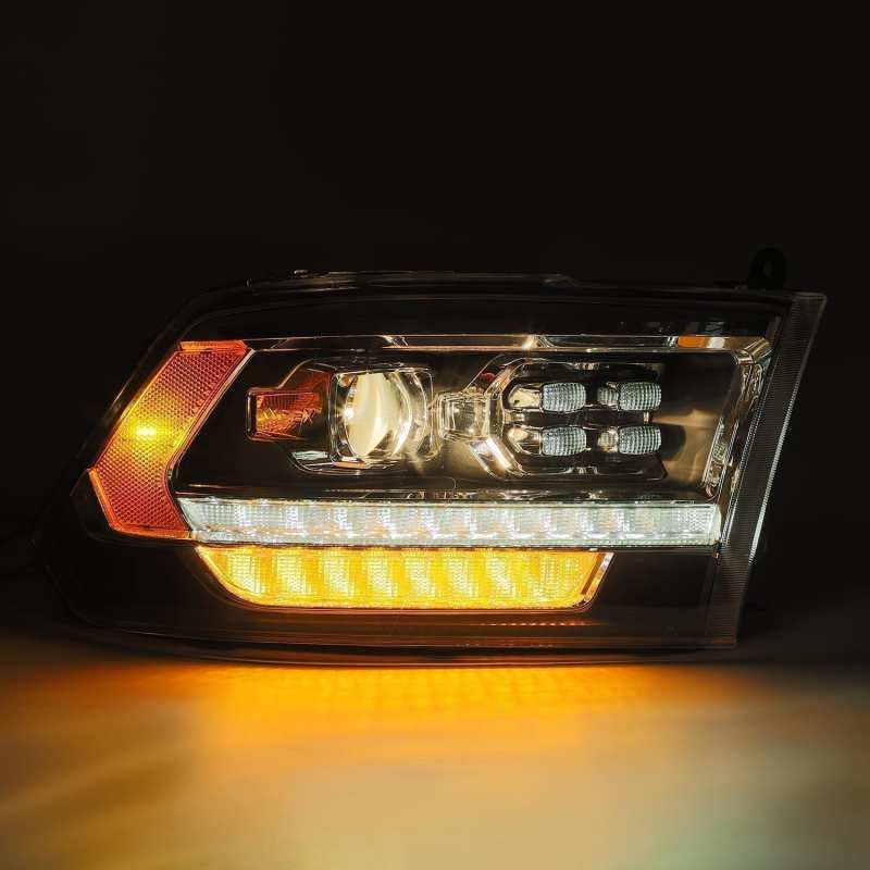 AlphaRex LUXX LED Projector Headlights Plank Style Black for 09-18 Dodge Ram 2500 880526
