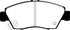 EBC 12 Acura ILX 1.5 Hybrid Greenstuff Front Brake Pads