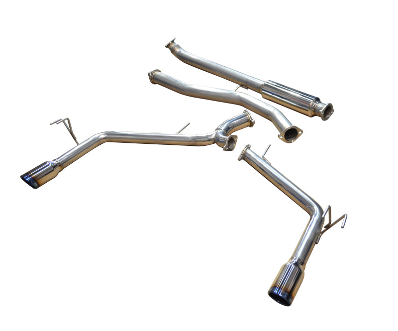 Injen 63mm SS Cat-Back Exhaust System w/ Dual Burnt Titanium Tips - SES1572TT