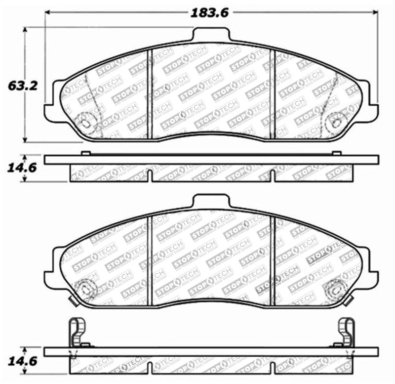 StopTech Street Touring 04-08 Cadillac XLR/XLR-V / 97-10 Corvette Front Brake Pads