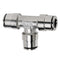 Firestone Union Tee 1/4in. Nickel Push-Lock Air Fitting - Single (WR17603461)
