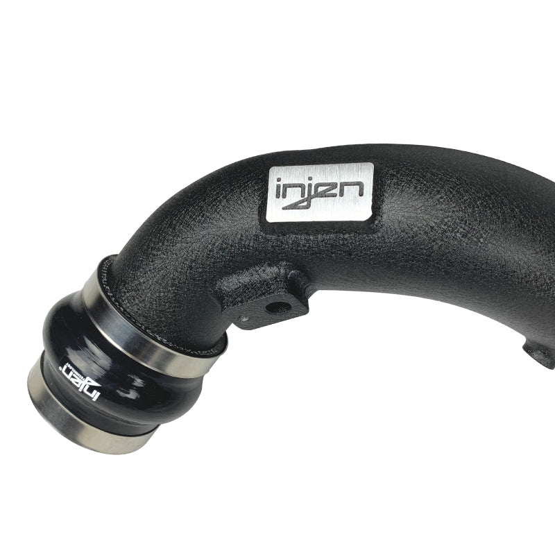 Injen Wrinkle Black SES Intercooler Pipe For 18-21 Audi S4/S5 (B9) V6 3.0L Turbo - SES3082ICPWB