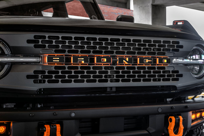 ORACLE Lighting Universal Illuminated Amber LED Letter Badges - Matte Black Surface Finish - R 3141-R-005