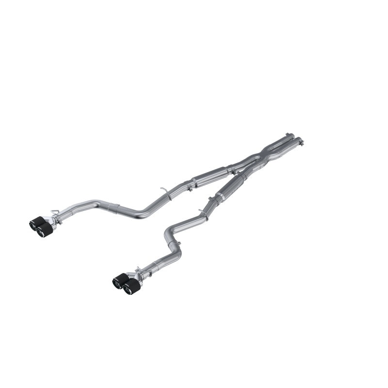 MBRP Exhaust, Dual Rear Exit, T304 Quad CF Tips for 15-16 Dodge Challenger RT 5.7L S71153CF