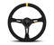 Momo MOD08 Steering Wheel 350 mm - Black Suede/Black Spokes/1 Stripe