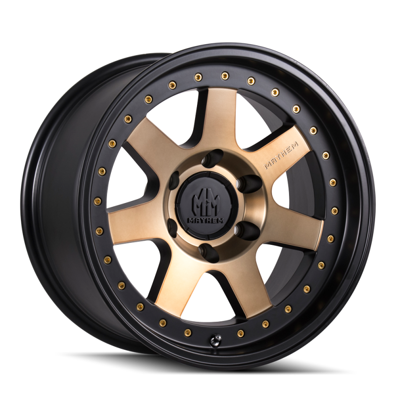 Mayhem 8300 Prodigy 18x9 / 8x165.1 BP / 0mm Offset / 130.8mm Hub Matte Black w/ Bronze Tint Wheel