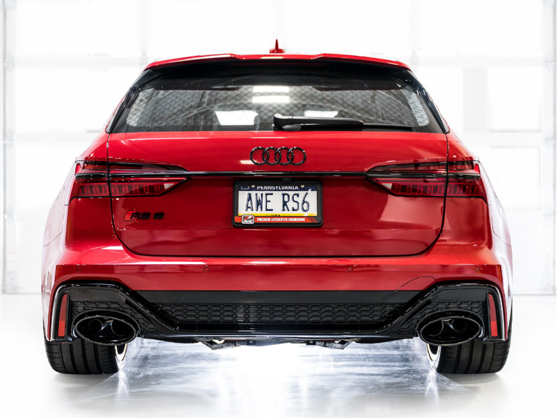 AWE Tuning SwitchPath Cat-back Exhaust - Diamond Black Tips for 21-23 Audi C8 RS6/RS7 3025-33776