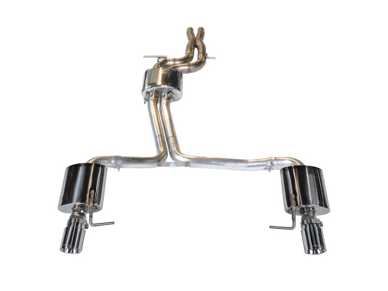 AWE Tuning Touring Edition Exhaust for Audi C7 A6 3.0T - Dual Outlet, Chrome Silver Tips 3015-32048