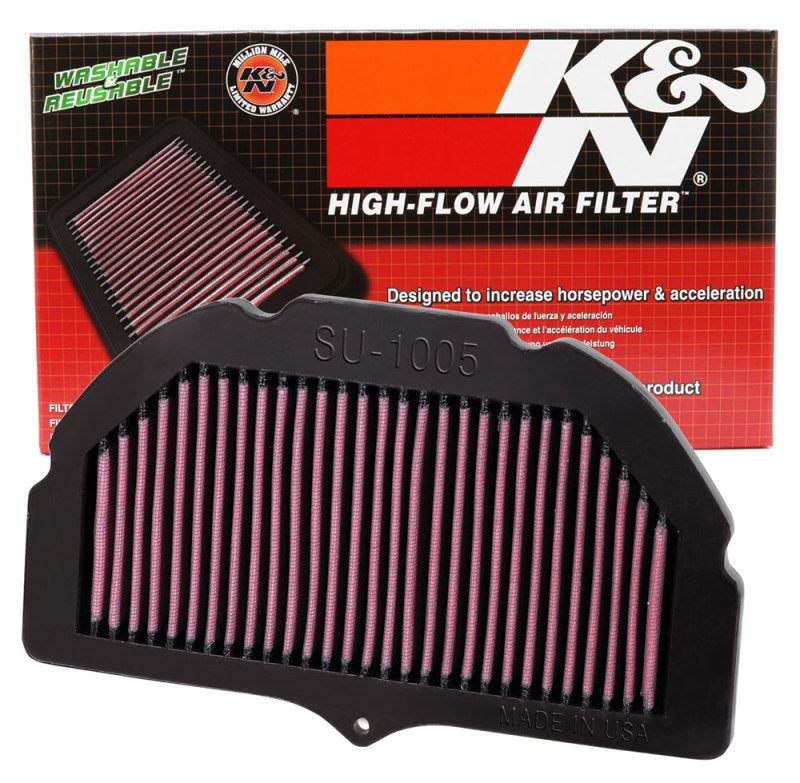 K&N High-Flow Original Replacement Air Filter for 05-08 Suzuki GSXR1000 SU-1005