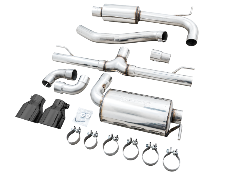 AWE Tuning Touring Edition Exhaust - Diamond Black Tips for 2022 VW GTI MK8 3015-33658