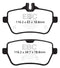 EBC 14+ Mercedes-Benz S550 4.7 Twin Turbo Redstuff Rear Brake Pads